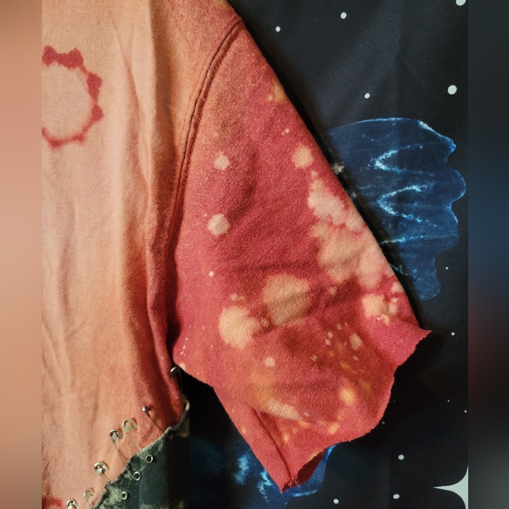 Bleached Gypsy Style Patchwork Handmade Punk Shirt - Picture 11 of 11